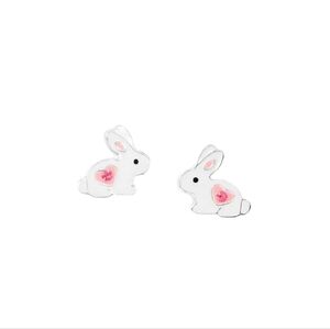 ❤️ RABBIT STERLING SILVER STUD EARRINGS